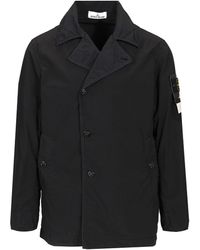 Stone Island - Short Nylon Trench Coat Jackets - Lyst