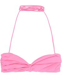 Magda Butrym - Knot Bikini Top Beachwear Rosa - Lyst
