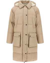 Brunello Cucinelli - Shiny Zipper Pull Puffer Jackets-Donna - Lyst
