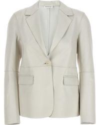 P.A.R.O.S.H. - Leather Blazer Blazer And Suits Bianco - Lyst