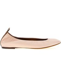 Lanvin - Nappa Ballet Flats Flat Shoes Rosa - Lyst