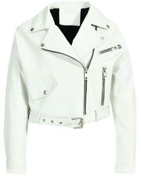 Wanan Touch - Stella Jacket In White Lambskin Leather - Lyst