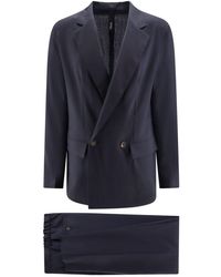 Hevò - Virgin Wool Suit With Logoed Buttons - Lyst