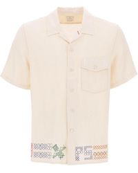 PS by Paul Smith - Camicia Bowling Con Ricami A Punto Croce - Lyst