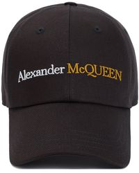 McQueen - Classic Logo Bicolor Cotton Hat-Uomo - Lyst