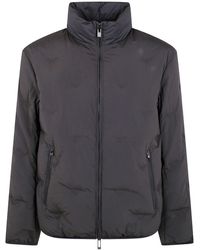 Emporio Armani Nylon Short Down Jacket in Blue for Men | Lyst