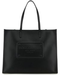 Dolce & Gabbana - Leather Shopping Bag - Lyst