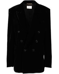 Saint Laurent - Cassandre Double-breasted Jacket - Lyst