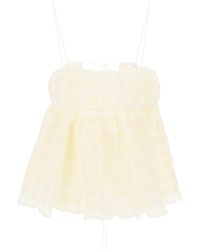 Cecilie Bahnsen - Usiah Smocked Top - Lyst