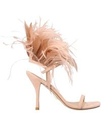 Stuart Weitzman - 'Plume' Sandali Rosa - Lyst