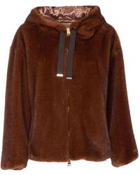 Herno - Soft Faux-Fur Hooded Jacket - Lyst