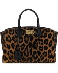 Ferragamo - New Studio Soft (L) Borse A Mano Marrone-Donna - Lyst