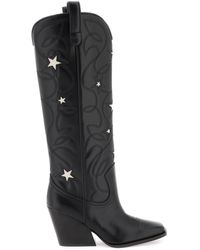 Stella McCartney - Texan Boots With Star Embroidery - Lyst