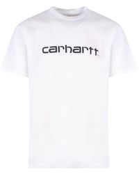 Carhartt - Cotton T-Shirt With Frontal Logo - Lyst