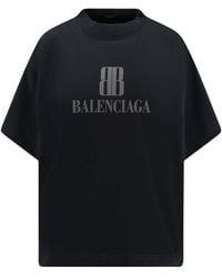 Balenciaga - Cotton T-Shirt With Logo - Lyst