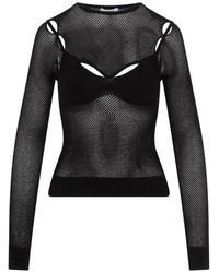 Off-White c/o Virgil Abloh - Net Arrow Bralette Viscose Top-Donna - Lyst