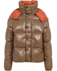Moncler - Down Jackets Nude & Neutrals - Lyst