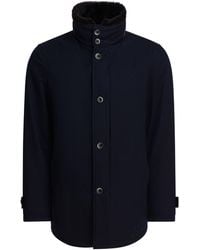 Herno - Virgin Wool Long Coat Jackets And Coats - Lyst