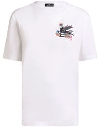 Etro - T-Shirt Con Motivo Pegaso-Donna - Lyst