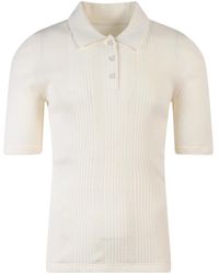 Maison Margiela - Slim Knit Polo Shirt - Lyst