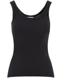 Lemaire - Squid Ink Rib Cotton Tank Top-Donna - Lyst