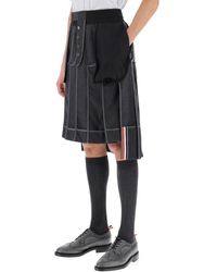 Thom Browne - Inside Out Pleated Skirt - Lyst