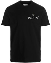 Philipp Plein - Logo T Shirt Nero - Lyst