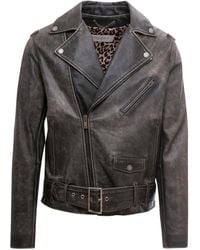 Golden Goose - Biker Leather Jacket - Lyst