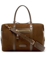 Tom Ford - Suede Travel Bag With Leather Inserts - Lyst