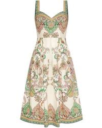 Etro - Abito A Fiori - Lyst