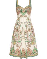 Etro - Strappy Dress With Decorative Print - Lyst