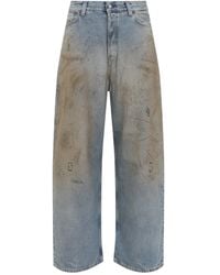 Acne Studios Ssense Xx Blue Painter Jeans | Lyst UK