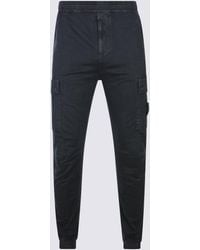 Stone Island - Black Cotton Pants - Lyst