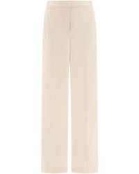 Max Mara - Straight-Leg Trousers Bianco-Donna - Lyst