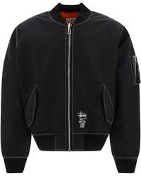 Stussy 8 Ball Suede Bing Jacket in Black for Men | Lyst