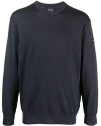 Paul & Shark - Fine Ribbed Wool Sweater - Lyst