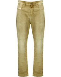 DIESEL Jeans con gamba dritta di colore beige - Verde