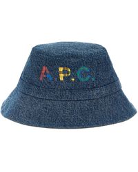 A.P.C. - Bcuket Hat Denim Cappelli Celeste - Lyst