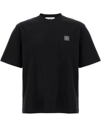 Stone Island - Logo Patch T Shirt Nero-Uomo - Lyst