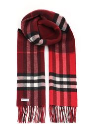 Burberry - Check Cashmere Scarf Scarves And Foulards Multicolor - Lyst