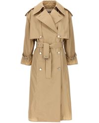Jil Sander - Oversize Double-Breasted Trench Coat Trench E Impermeabili Beige - Lyst