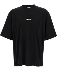 Marni - Cotton Logo T-Shirt-Uomo - Lyst