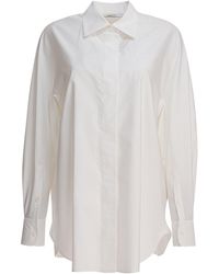 Givenchy - Poplin Shirt With Embroidery Shirts Bianco-Donna - Lyst