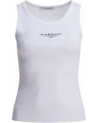 Givenchy - Cotton Tank Top With Logo - Lyst