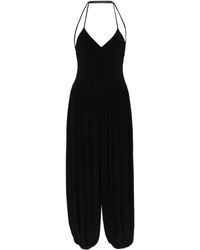 Norma Kamali - Tuta Intera Kenny Con Scollo All'Americana-Donna - Lyst
