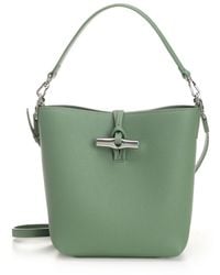 Longchamp - Le Roseau Leather Xs Bucket Bag Handbags - Lyst