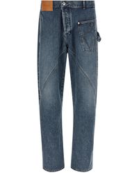 JW Anderson - Twisted Workwear Jeans Blu-Uomo - Lyst