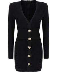 Balmain - Bodycon Dress Abiti Nero-Donna - Lyst