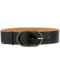 Elisabetta Franchi - Snake Buckle Belt Cinture Nero-Donna - Lyst