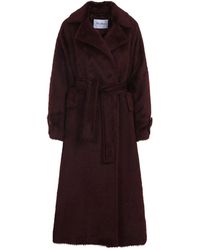 Max Mara - Cherry Alpaca Albata Coat-Donna - Lyst